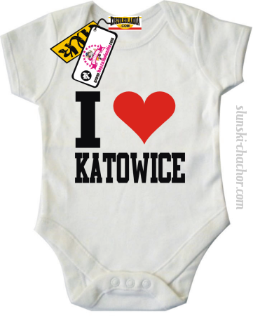 I love Katowice - body dziecięce z nadrukiem Nr SLCH00053DZBO