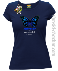 Gryfny Szmaterlok - koszulka damska granatowa
