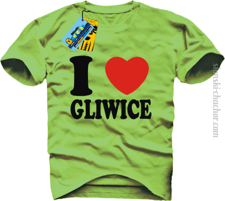 I love Gliwice - koszulka męska z nadrukiem 