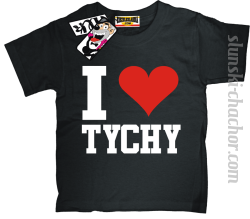 I love Tychy koszulka dziecięca z nadrukiem - black