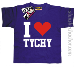 I love Tychy koszulka dziecięca z nadrukiem - purple