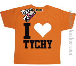 I love Tychy koszulka dziecięca z nadrukiem - orange