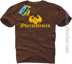 Oberschlesien koszulka męska z nadrukiem-brown
