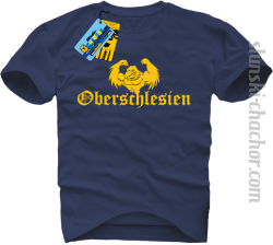 Oberschlesien koszulka męska z nadrukiem-navy blue