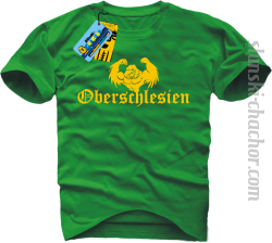 Oberschlesien koszulka męska z nadrukiem-green