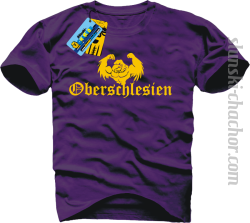 Oberschlesien koszulka męska z nadrukiem-purple