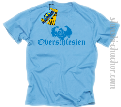 Oberschlesien koszulka męska z nadrukiem-sky blue