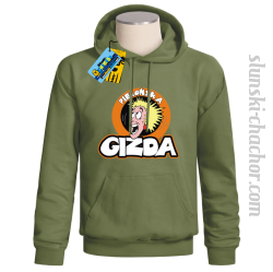 Pierońska gizda bluza damska z nadrukiem - khaki