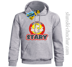 Gryfny stary bluza męska z nadrukiem - ash