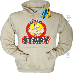 Gryfny stary bluza męska z nadrukiem - beige
