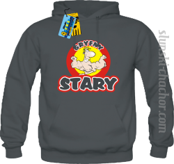 Gryfny stary bluza męska z nadrukiem - grey