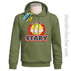 Gryfny stary bluza męska z nadrukiem - khaki