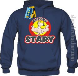 Gryfny stary bluza męska z nadrukiem - navy blue