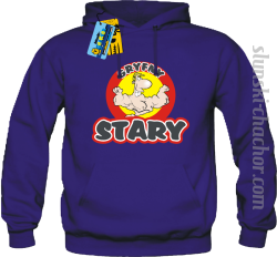 Gryfny stary bluza męska z nadrukiem - purple