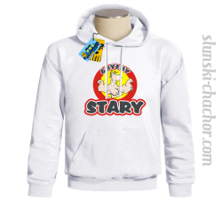 Gryfny stary bluza męska z nadrukiem - white