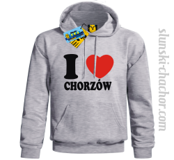 I love Chorzów bluza męska z nadrukiem - ash