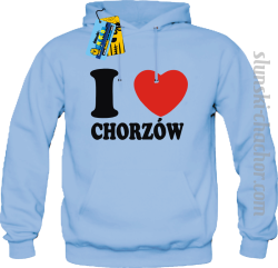 I love Chorzów bluza męska z nadrukiem - sky blue