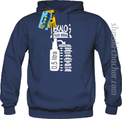 Dekalog picia wódki bluza męska z nadrukiem - navy blue