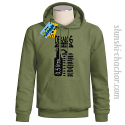 Dekalog picia wódki bluza męska z nadrukiem - khaki