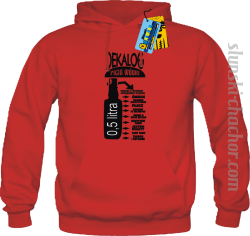 Dekalog picia wódki bluza męska z nadrukiem - red