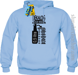 Dekalog picia wódki bluza męska z nadrukiem - sky blue