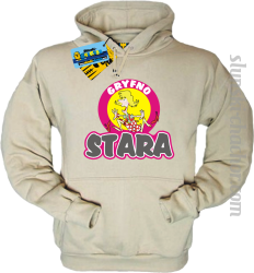 Gryfno stara bluza damska z nadrukiem - beige