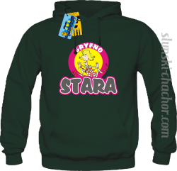Gryfno stara bluza damska z nadrukiem - green