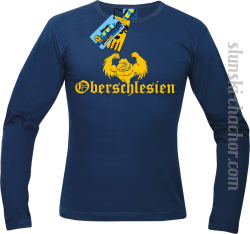 Oberschlesien longsleeve z nadrukiem-navy blue