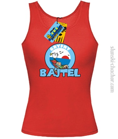 Gryfny bajtel top damski z nadrukiem - red