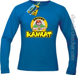 Gryfny kamrat longsleeve z nadrukiem - blue