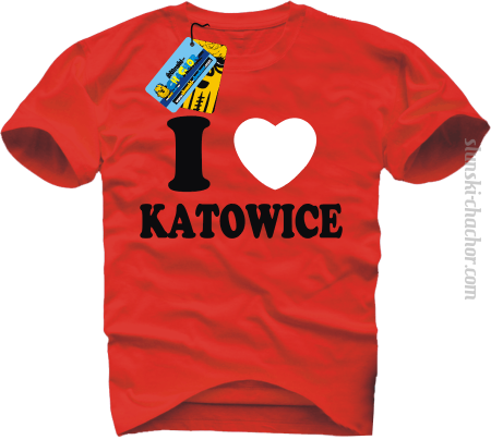 I love Katowice - koszulka męska z nadrukiem Nr SLCH00053MK