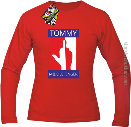 Tommy Middle Finger - Longsleeve męski