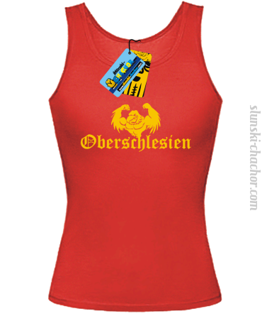 Oberschlesien top damski z nadrukiem-red