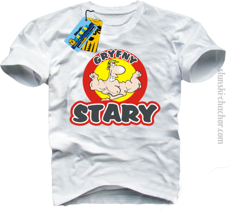 Gryfny stary - koszulka męska z nadrukiem Nr SLCH00019MK