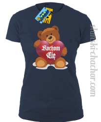 Kochom Cię koszulka damska z nadrukiem - navy blue