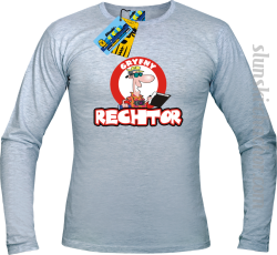 Gryfny rechtor longsleeve z nadrukiem - ash