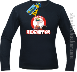 Gryfny rechtor longsleeve z nadrukiem - black