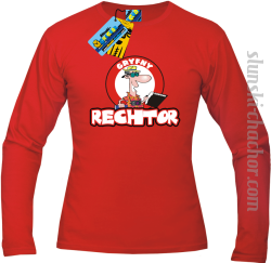 Gryfny rechtor longsleeve z nadrukiem - red