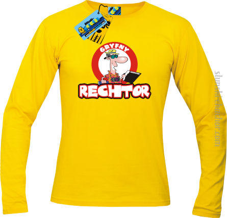 Gryfny rechtor longsleeve z nadrukiem - yellow