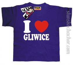 I love Gliwice koszulka dziecięca z nadrukiem - purple