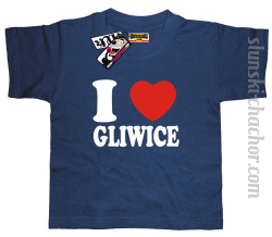 I love Gliwice koszulka dziecięca z nadrukiem - navy blue