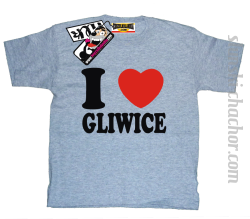 I love Gliwice koszulka dziecięca z nadrukiem - ash