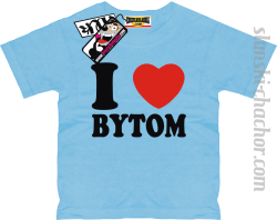 I love Bytom koszulka dziecięca z nadrukiem - sky blue
