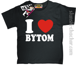 I love Bytom koszulka dziecięca z nadrukiem - black