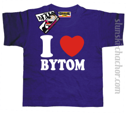 I love Bytom koszulka dziecięca z nadrukiem - purple