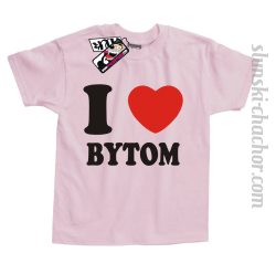 I love Bytom koszulka dziecięca z nadrukiem - light pink