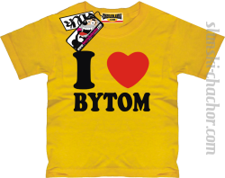 I love Bytom koszulka dziecięca z nadrukiem - yellow