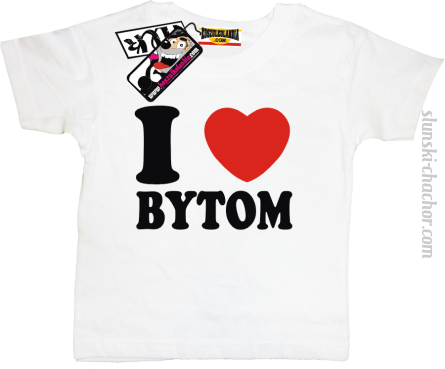 I love Bytom koszulka dziecięca z nadrukiem - white
