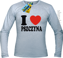I love Pszczyna longsleeve z nadrukiem - ash