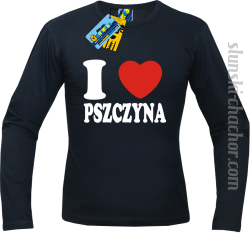 I love Pszczyna longsleeve z nadrukiem - black